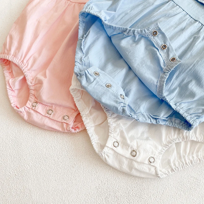 

Korean Style Toddler Baby Girl Short Sleeve Cotton Romper Baby Girls Clothes Newborn Baby Girl Jumpsuit Overall