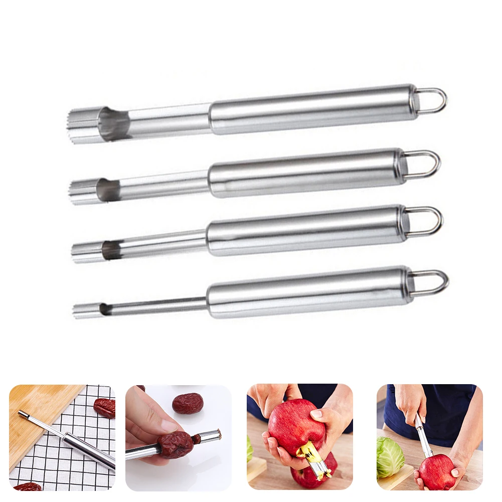 4 шт. Нержавеющая сталь нож для удаления сердцевины яблок фруктов ящик груша