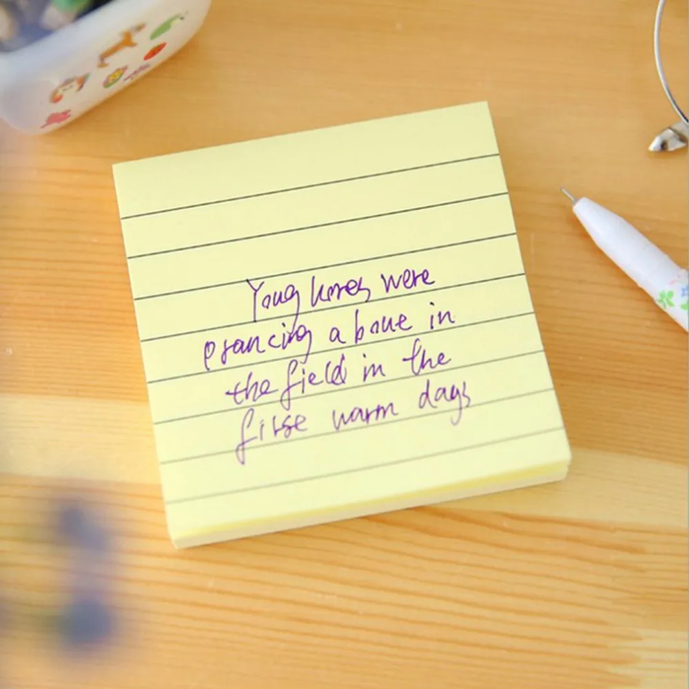 80 листов сплошной цвет memo pad Post It наклейки самоклеющиеся липкие сообщения заметка