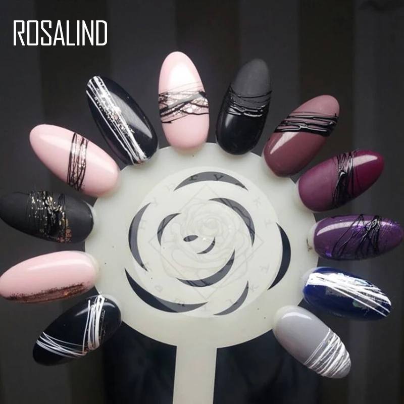 

ROSALIND Gel Spider Line For Nails Art Gel Polish UV Colors Painting Gel Nail Polish Spider Gel Lacquer 5ml Top Base Primer