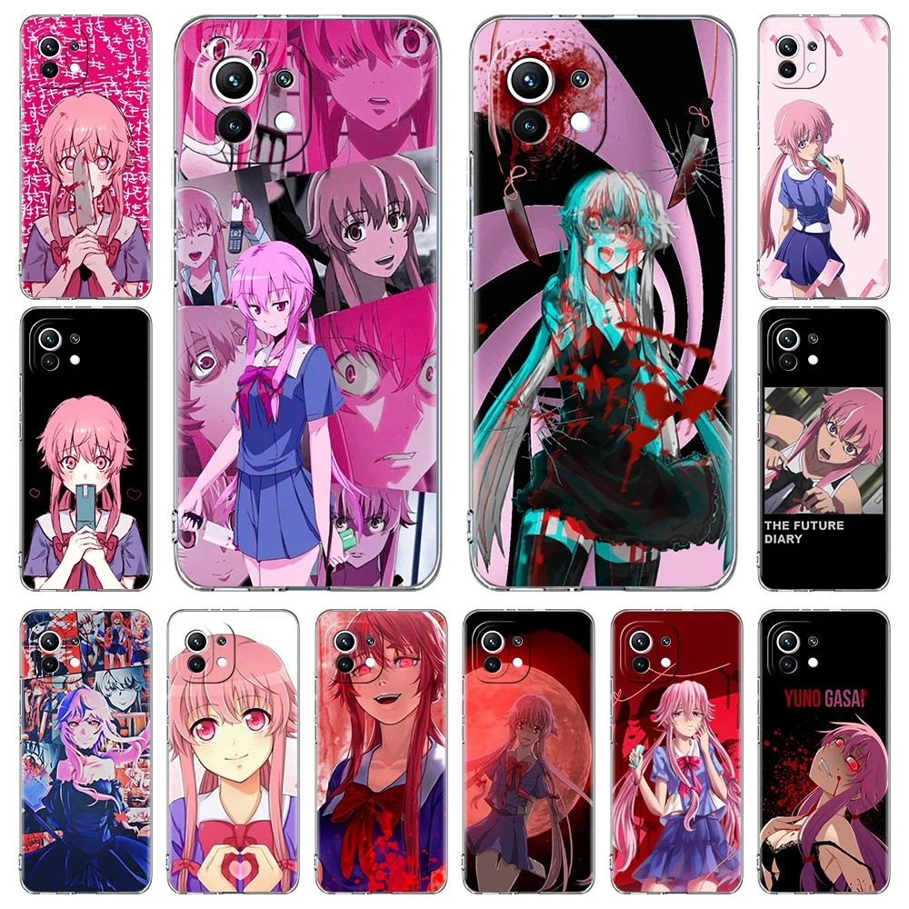 

The Future Diary Anime Mirai nikki yandere Phone Case For Xiaomi Poco X3 NFC X3 Pro M3 Soft Silicone Crystal Clear Cover Funda