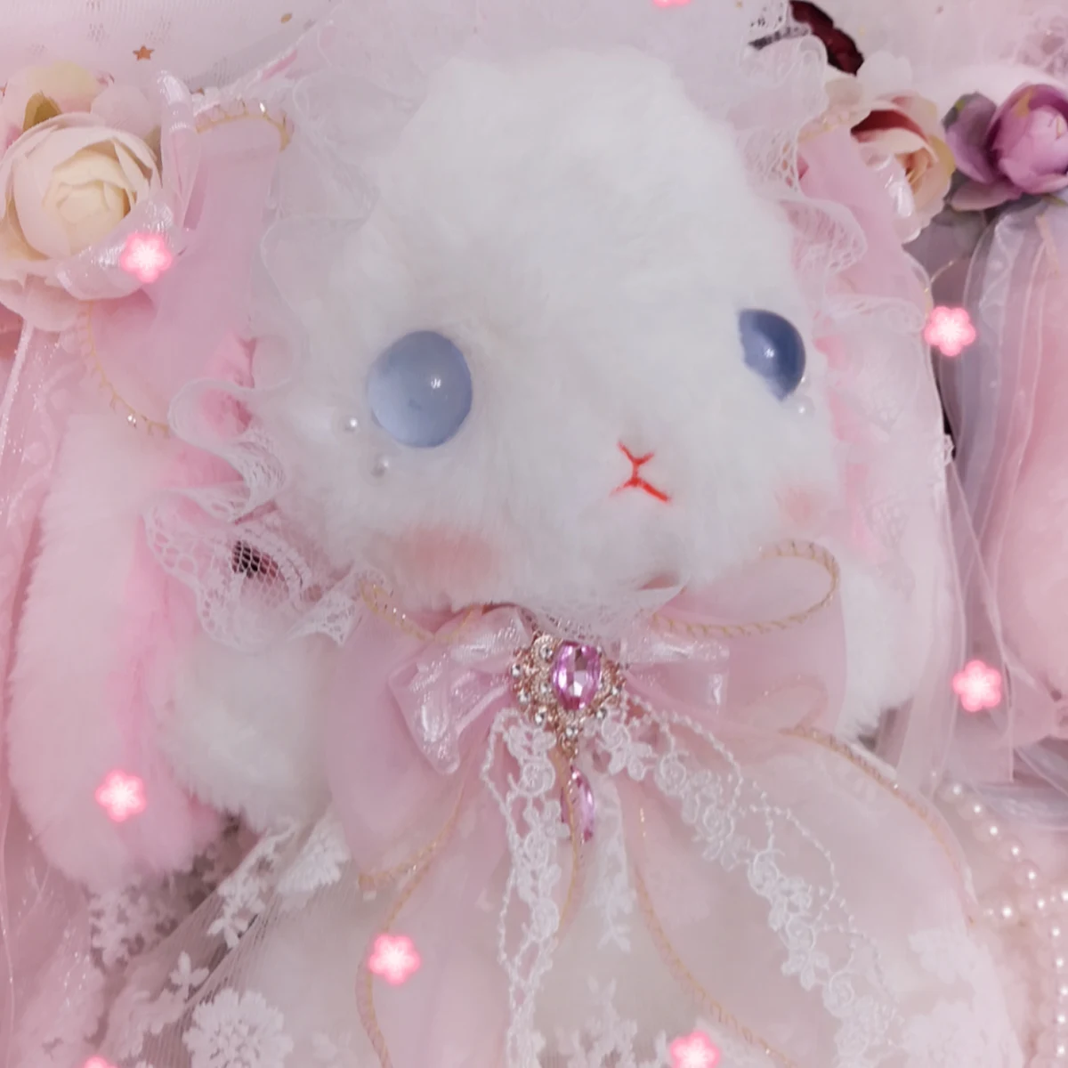 

Hand-Made Rabbit Package Lolita Lolita Xie Kua Bao Lo Mother Bag Cute Lori Rabbit Bear Doll