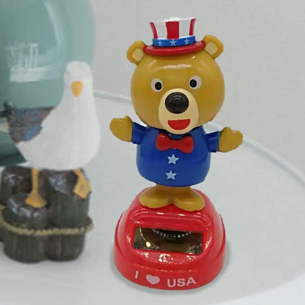 Игрушки на солнечной батарее с вращающейся головой украшения для автомобиля