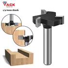 Т-образный хвостовик VACK, Комплект фрез с тремя канавками, 14 дюйма, 6 мм, для деревообработки