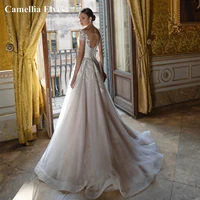 princess short sleeve lace wedding dress a line appliques bride dresses corset backless illusion chic bridal robe de mari%c3%a9e