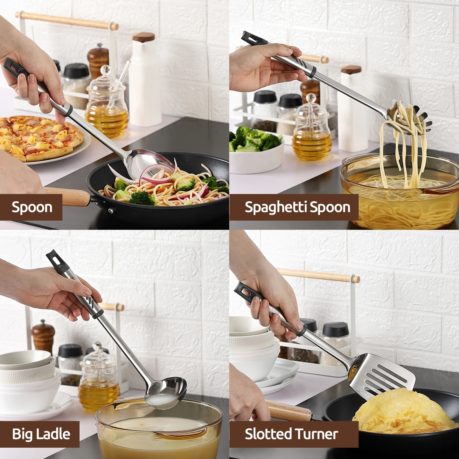 Seacreating море серии Нержавеющая  сталь посуда половник лопатка для Жарки Ложка