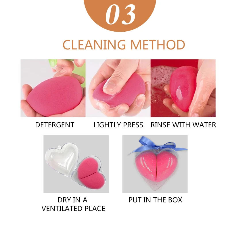 MIXDAIR 2 шт./компл. Косметическая пышная в форме сердца Губка для макияжа