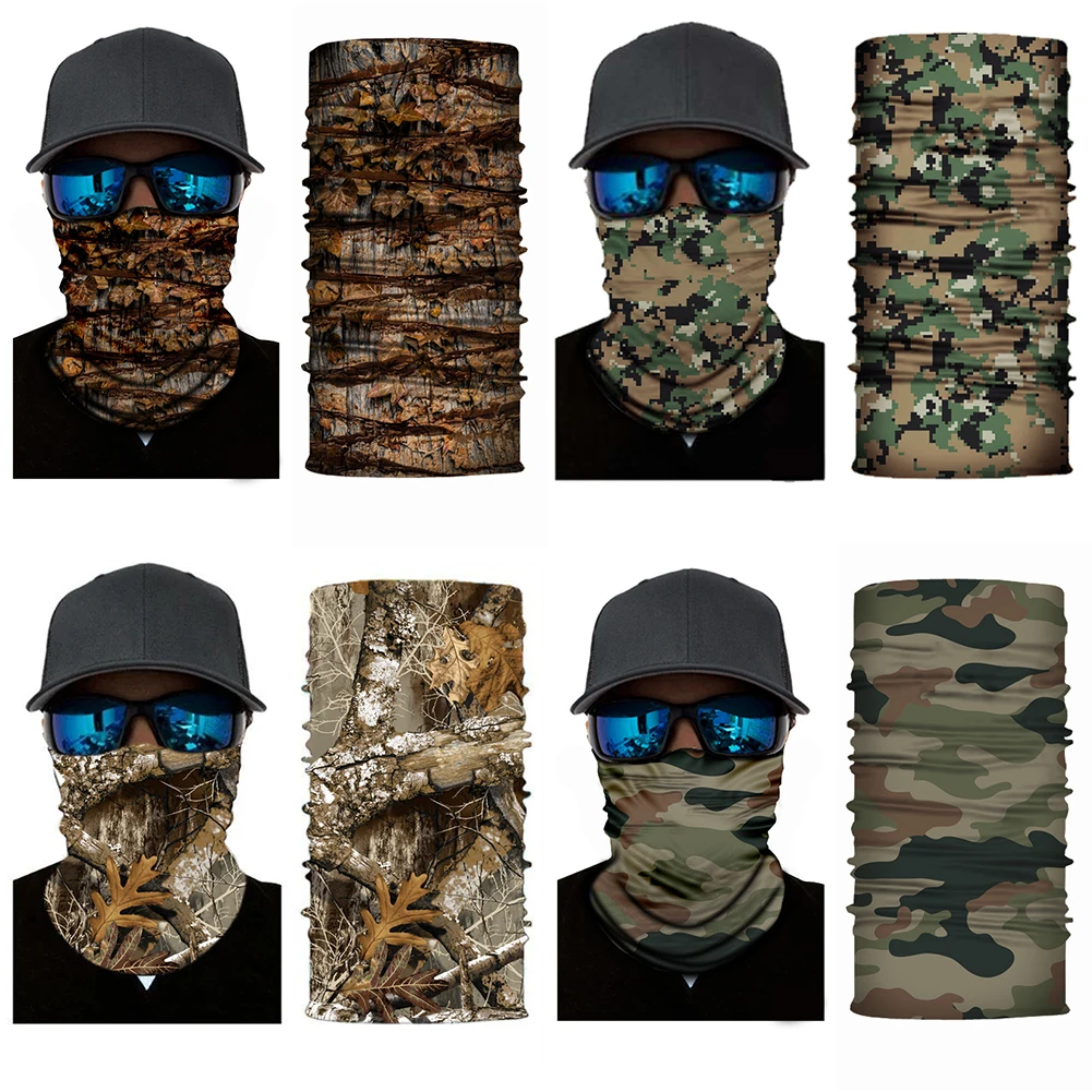 

Камуфляжная Бандана с листьями шарф унисекс шарфы армейские многофункциональные бесшовные трубчатые банданы Волшебная повязка на лицо
