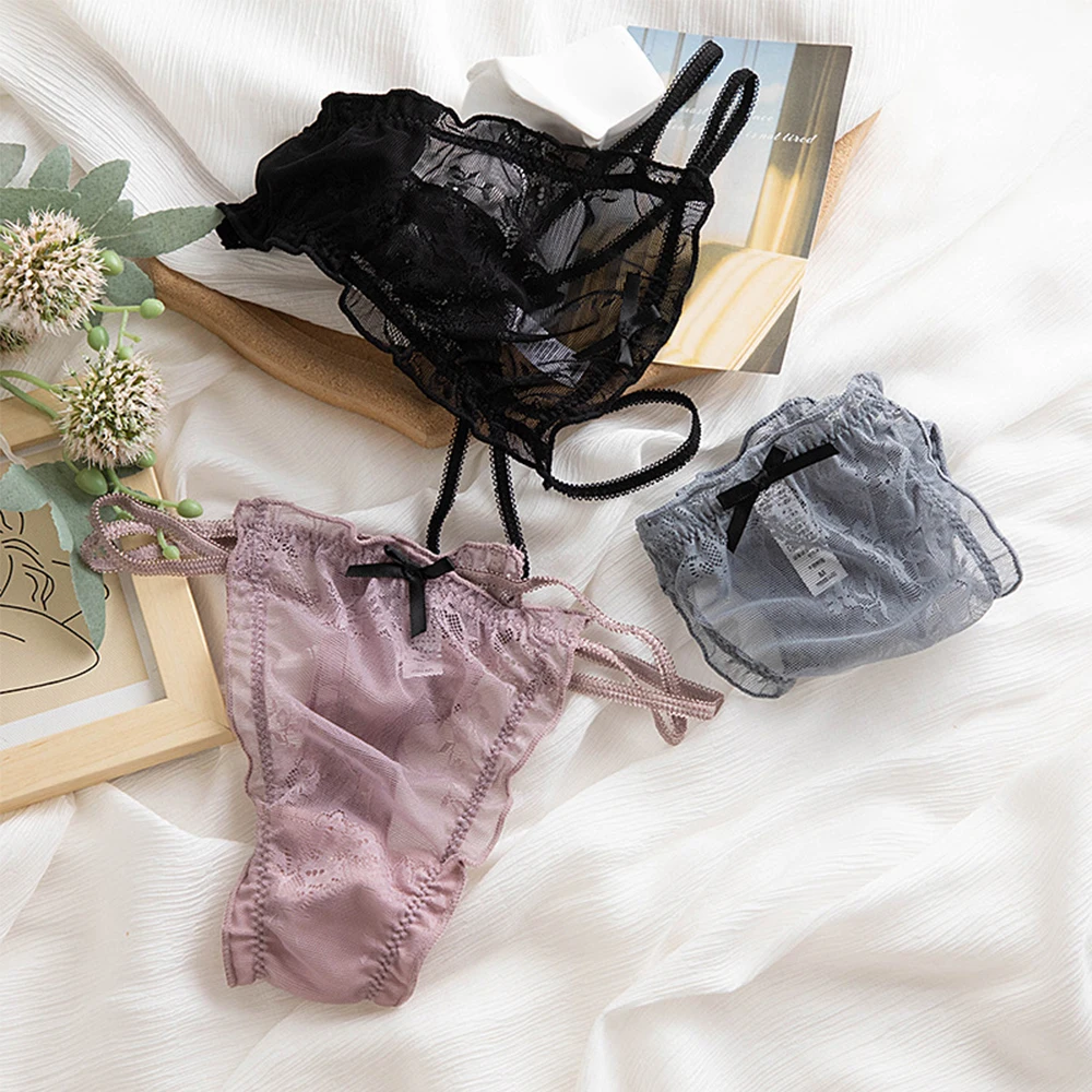 2021 женские трусики сексуальные стринги кружевные ажурные для девушек Прозрачное