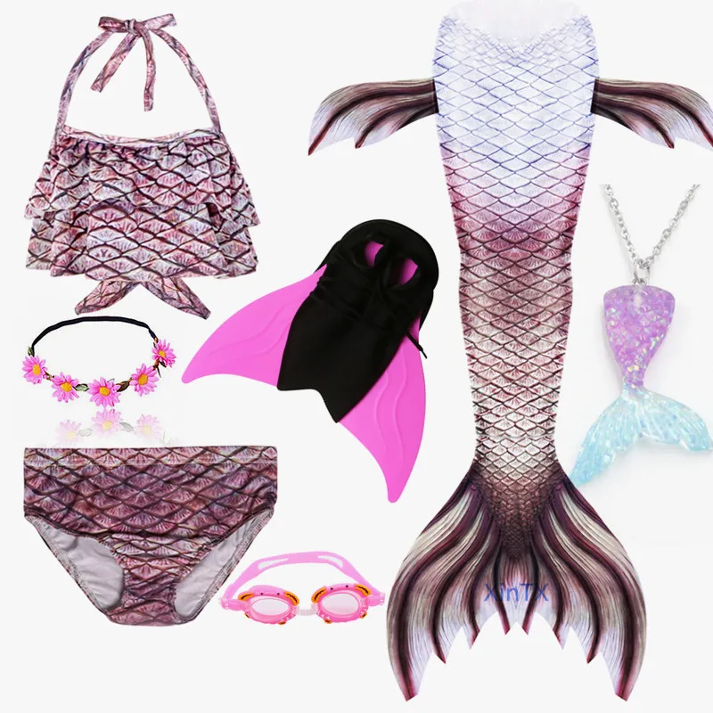 Женский купальный костюм с хвостом Русалочки для косплея моноластами и