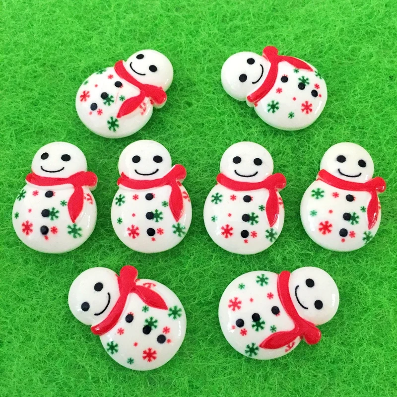 Пуговицы рождественские полимерные в виде снеговика 20 шт./лот 21*15 мм детские без