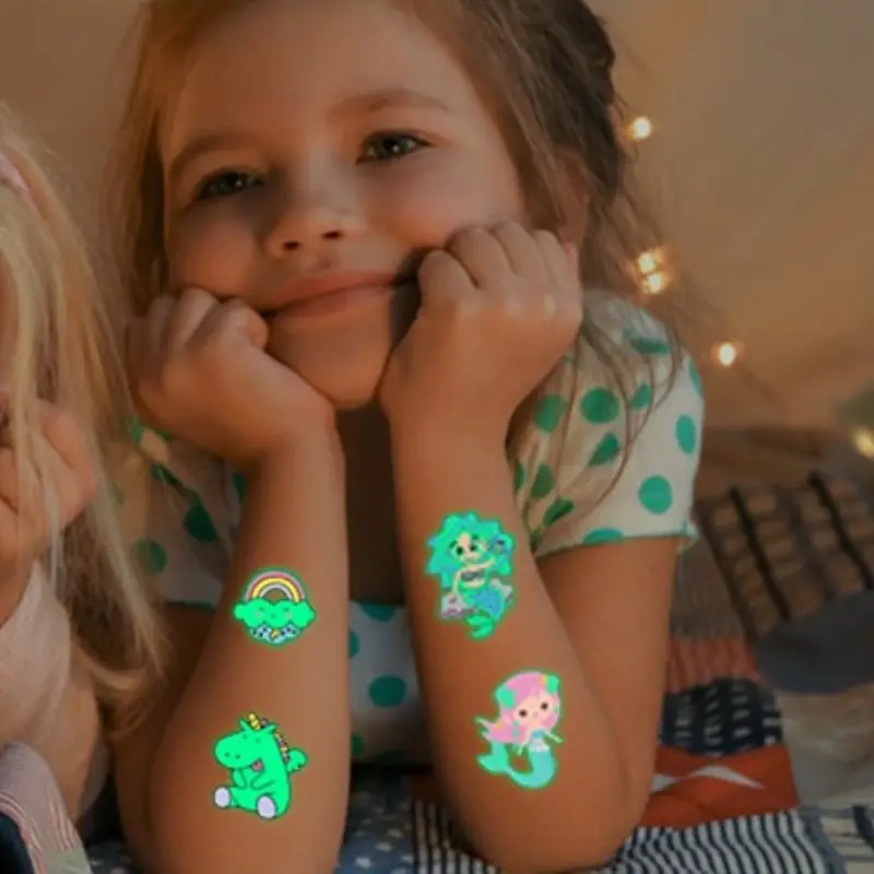 

5 Sheet Waterproof Stickers Luminous Kid Temporary Fake Tattoos Glow Stickers