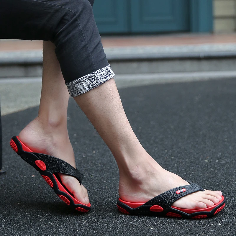 SIMUGOYA/Новинка 2019 года летние шлепанцы с открытым носком Мужская модная пляжная