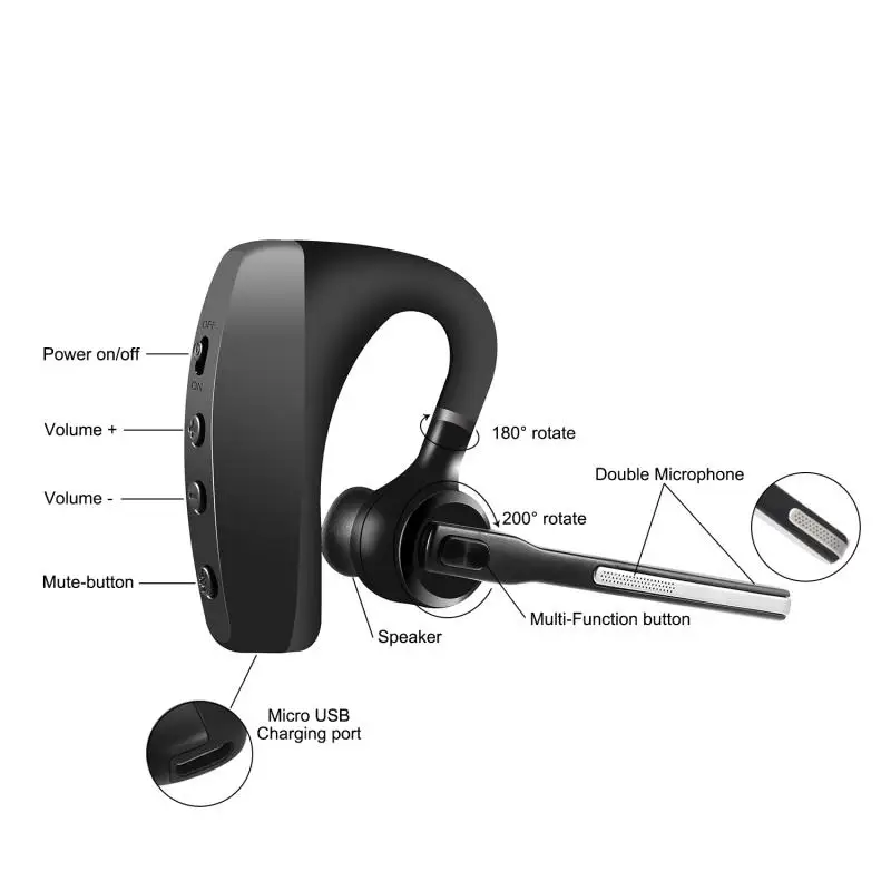 Voyager Legend K10C Bluetooth Headset Handsfree Wireless Car Earphone Noise Canceling HD Microphone earpiece gift Carrying box |