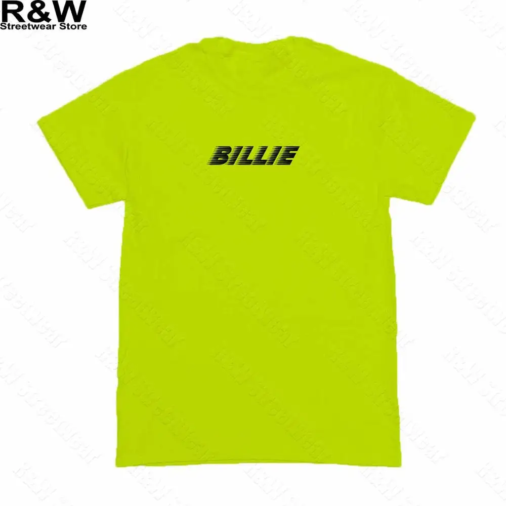 Billie Eilish, футболка, желтая, зеленая, черная, с надписью, уличная одежда, тот же абзац, хлопок,, летняя Новинка, высокое качество