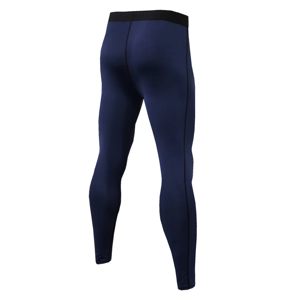 

Fitness Men's Running Tights High Elastic Compression Sports Leggings Quick Dry Ankle Length Pants Gym Socks Plus Sizes