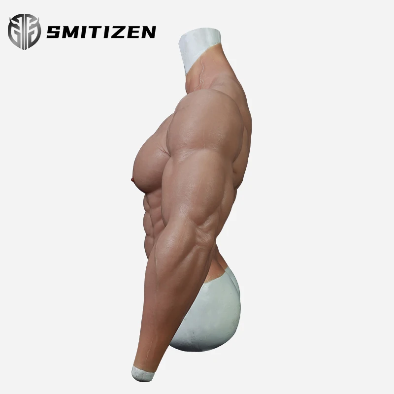 SMITIZEN-traje de silicona mejorado con brazos para hombre, disfraz de fetiche de m&uacute;sculos, vientre falso, Artificial, para Cosplay-3