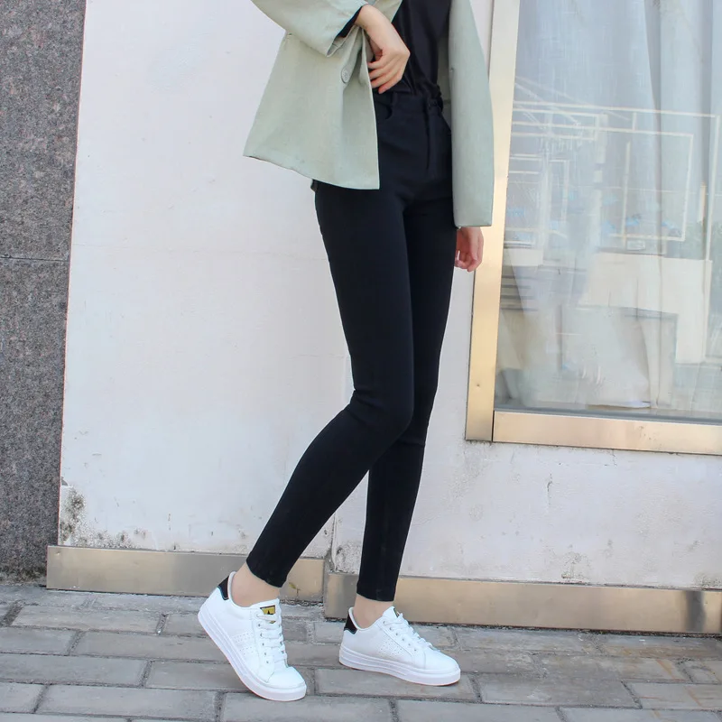 Женские брюки-карандаш 2019 осень зима размера плюс уличная одежда Полная длина