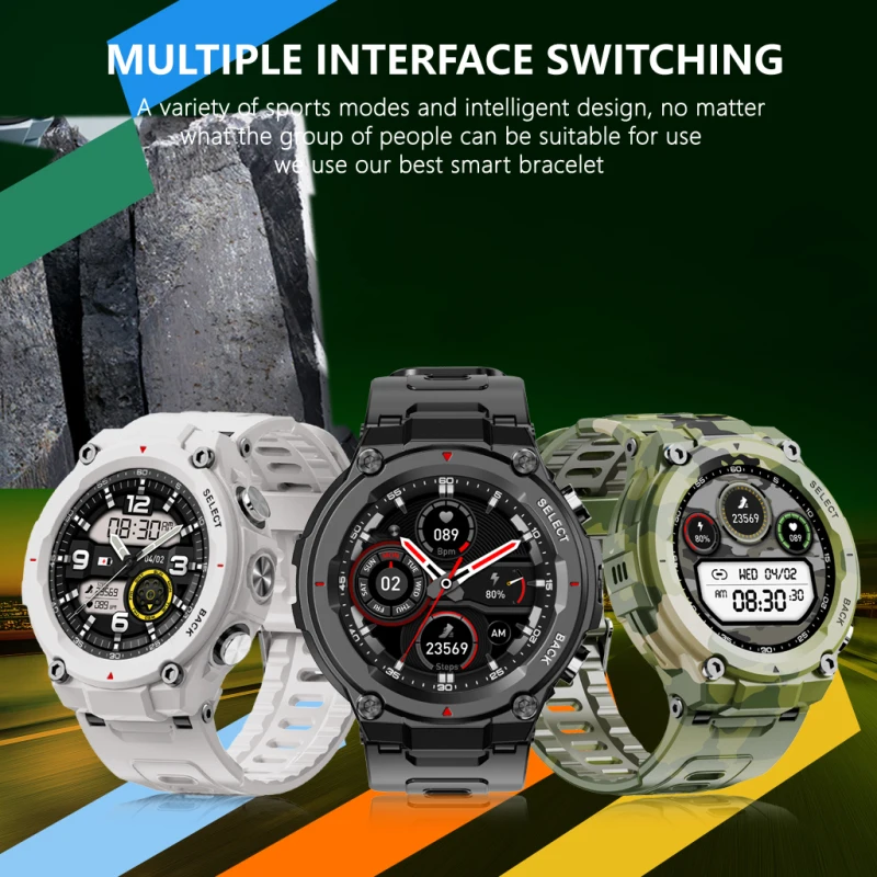

Q998K Outdoor Smart Watch IP68 Waterproof 1.28 Inch TFT LCD Heart Rate Monitor Blood Pressure Bluetooth Phone Sports Smartwatch