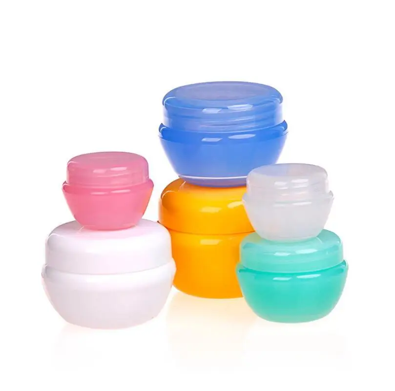 

50pcs/lot 5g 10g 20g 30g 50g Mini Empty Jar Pots Cosmetic Makeup Inner Lid Face Cream Lip Balm Container My Refillable Bottles