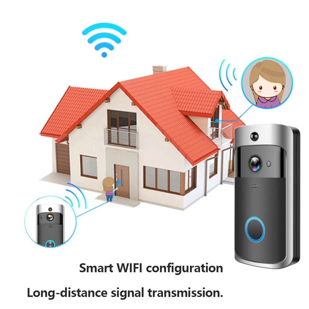 Умный дверной звонок видеодомофон Wi Fi IP видеокамера на дверь телефона ИК