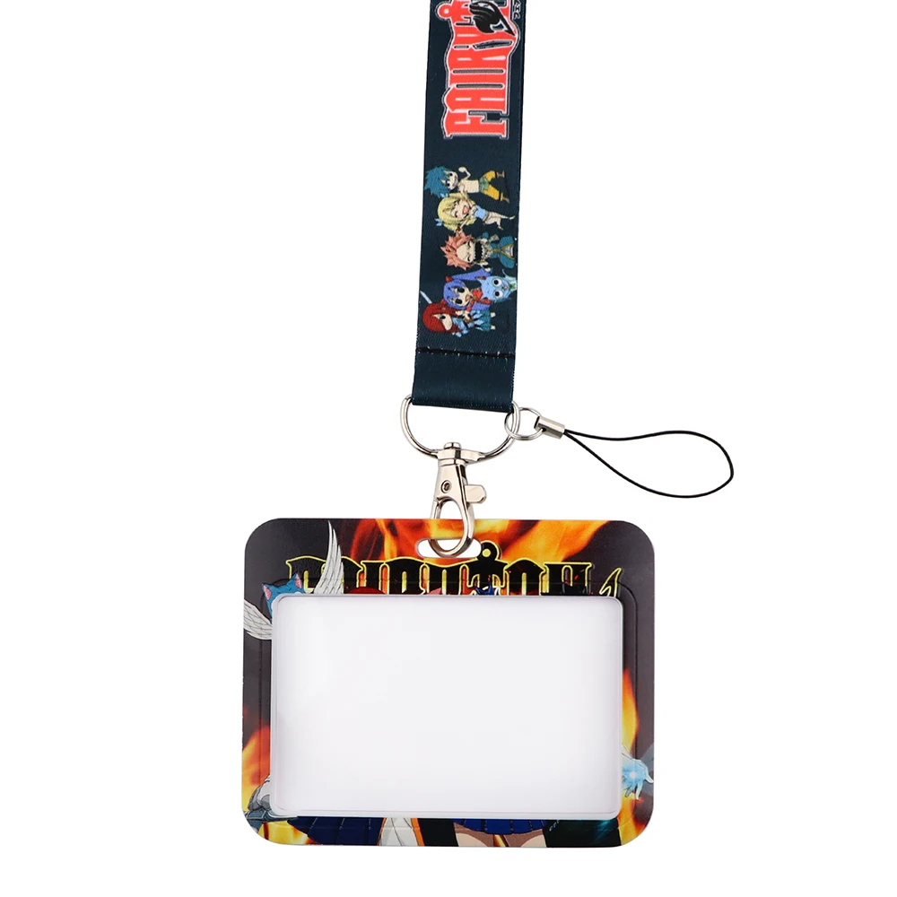 DZ2588 Anime Manga FAIRY TAIL Lanyard For Keys ID Credit Bank Card Cover Badge Holder Phone Charm Keychain Accessories | Украшения и