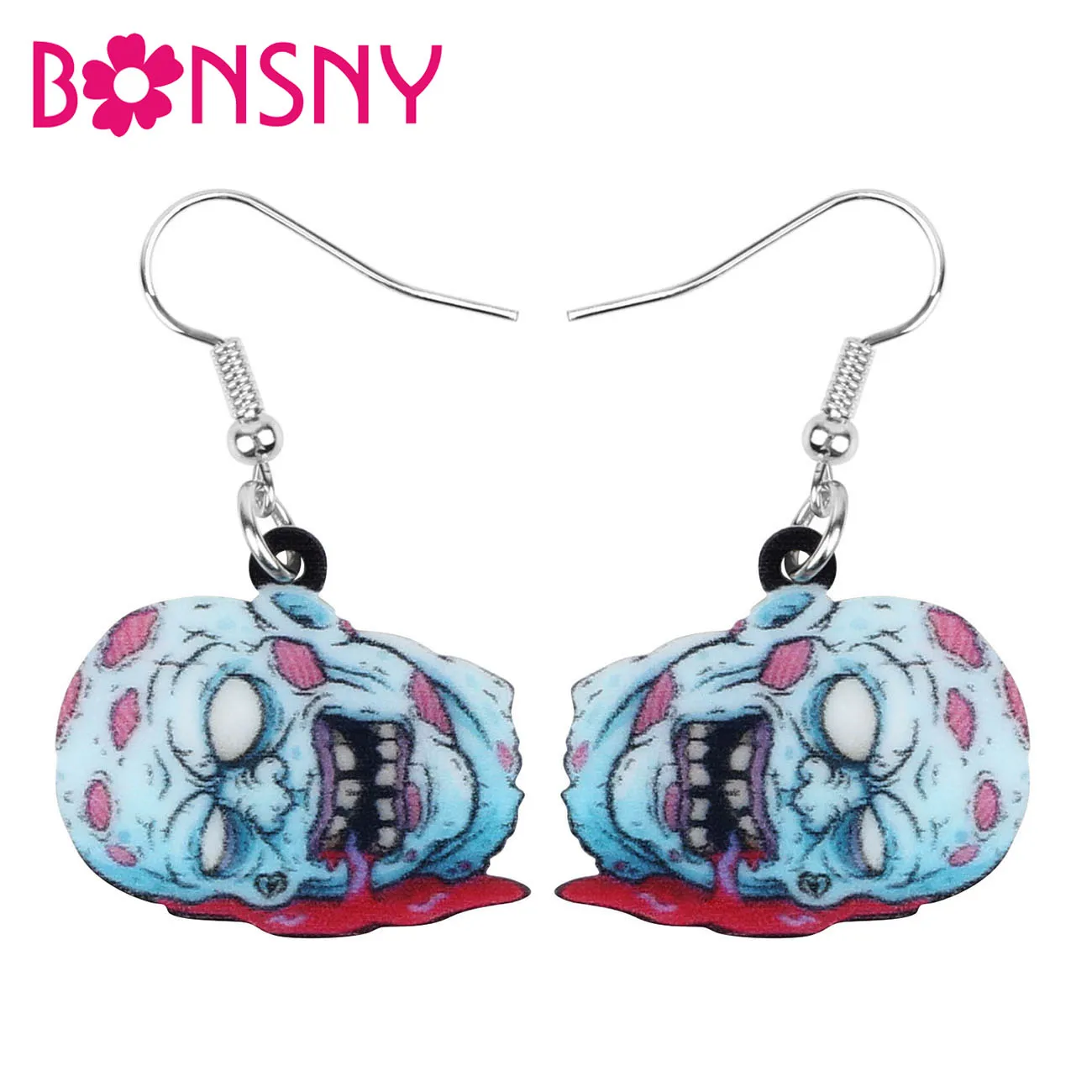 Акриловая голова зомби Bonsny для Хэллоуина женское ювелирное изделие аксессуар