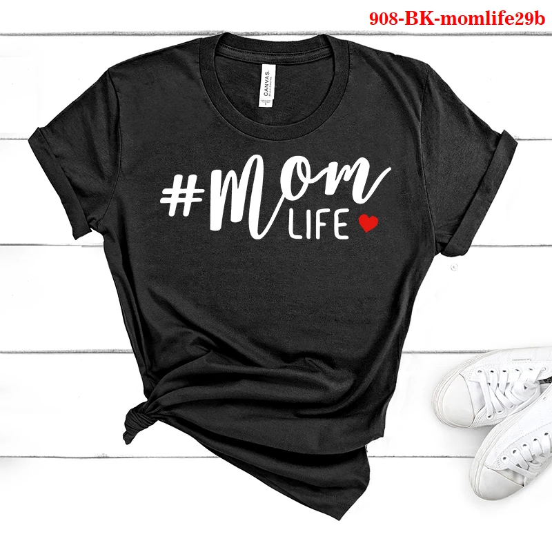

2021 Female Kawaii TShirts Mom Life Letter T Shirt WomenTees Streetwear Women Top Plus Size T Shirts Mom Goth Clothes Femme