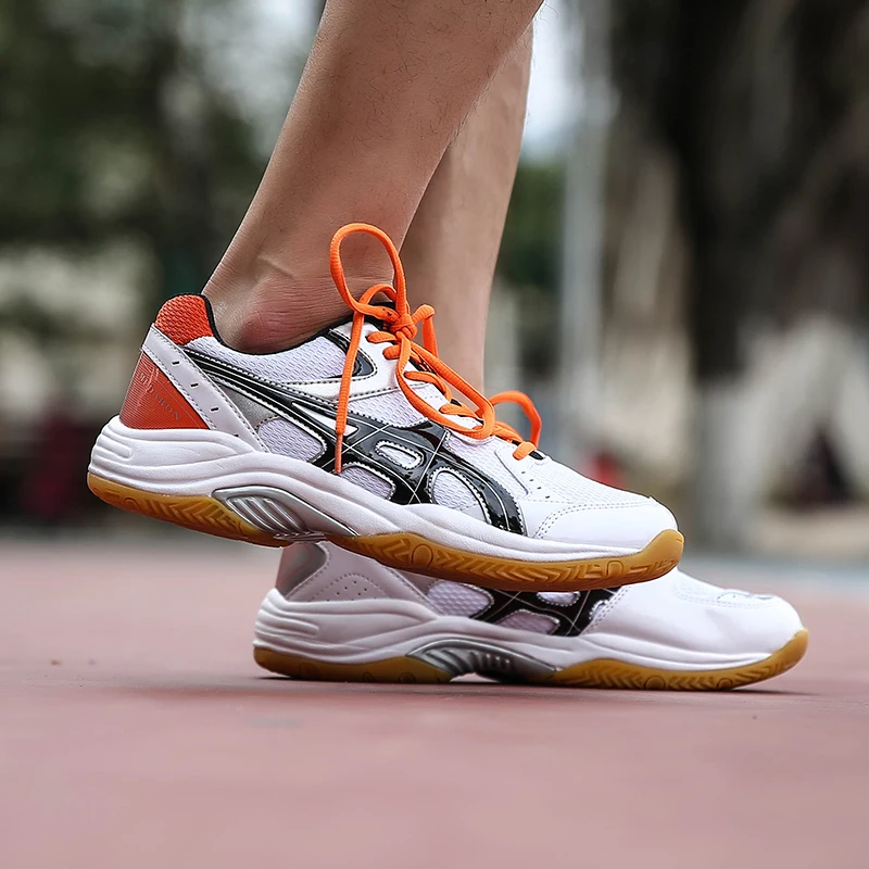 Mens Professional Volleyball Shoes Breathable Sneakers Men Light Weight Badminton Orange Blue Tennis | Спорт и развлечения