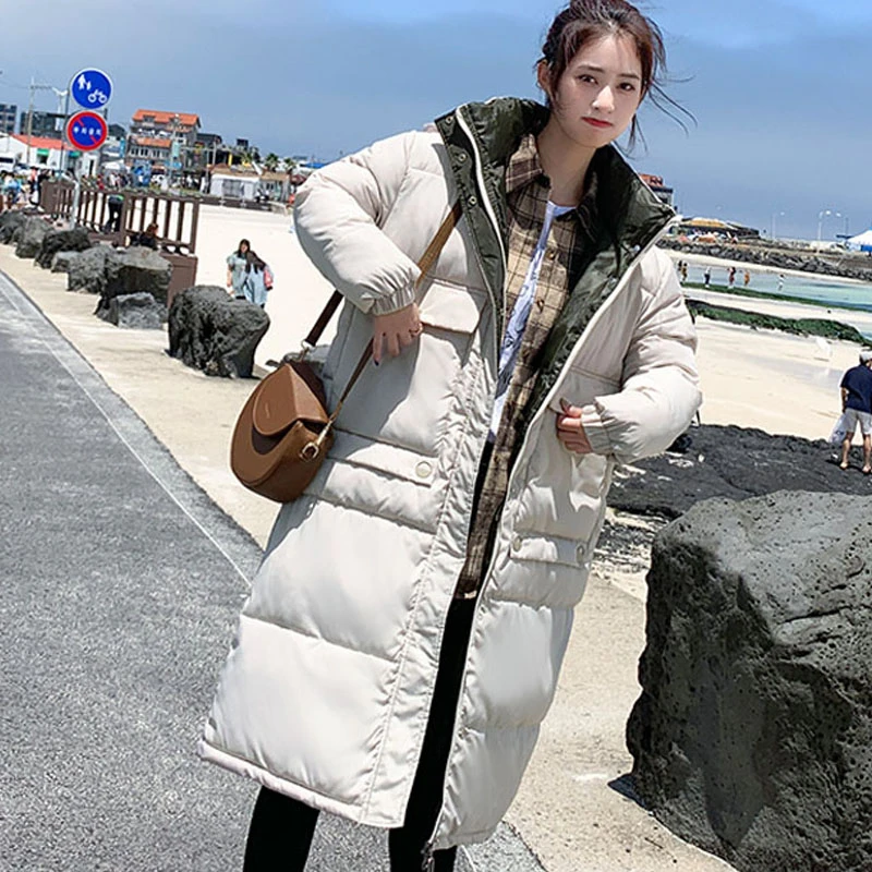 Модная зимняя женская куртка 2020 повседневное длинное зимнее пальто для женщин