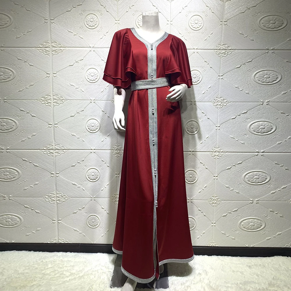 Abaya Дубай Турция арабский хиджаб мусульманское атласное платье мусульманская