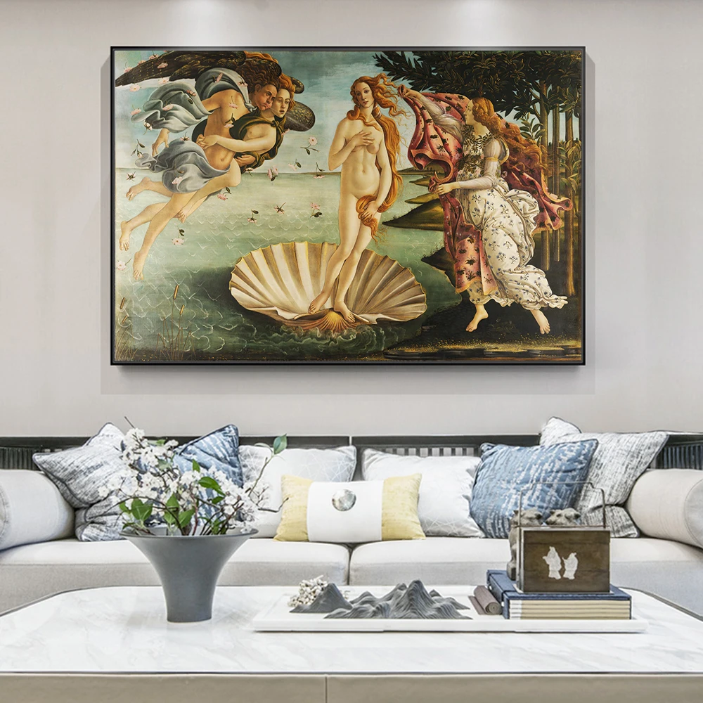 The Birth of Venus by Botticelli картины на холсте репродукции стене художественные плакаты и