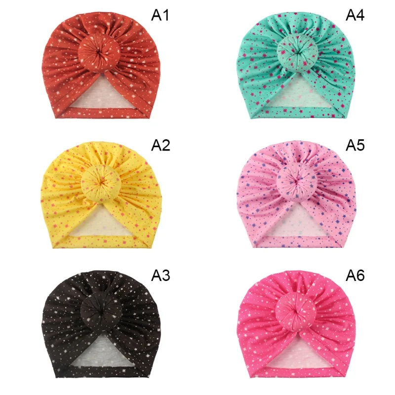

Baby Accessories Hair Headwears Star Print Turban Hats Children Newborn Kids Baby Girl Baby Headwrap Girl Tiara New