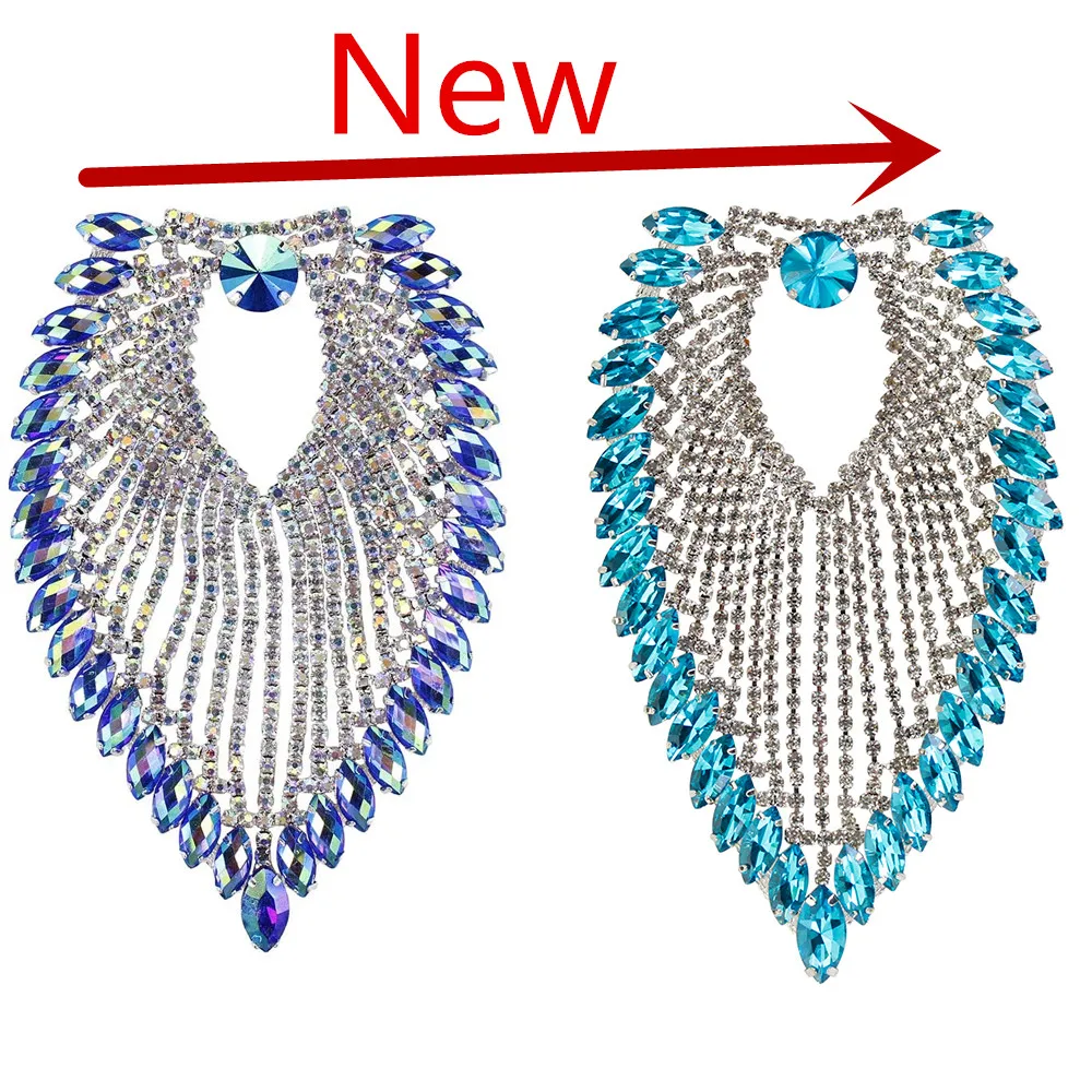 1 шт. Стразы ручной работы с алмазным кристаллом Цветочная аппликация нашивки для