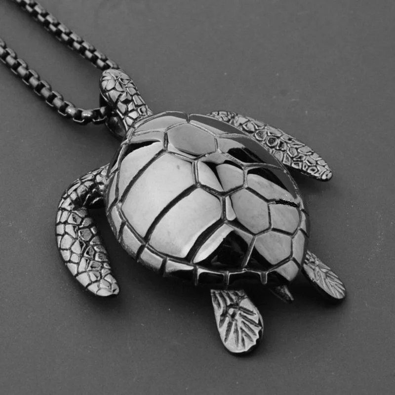Трендовое ожерелье с подвеской в форме черепахи виде животного Женское Ожерелье