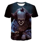 Женская футболка с 3D-принтом клоуна, футболка Джокера, Повседневная футболка с коротким рукавом, детские топы для мальчиков и девочек, крутые футболки 2021