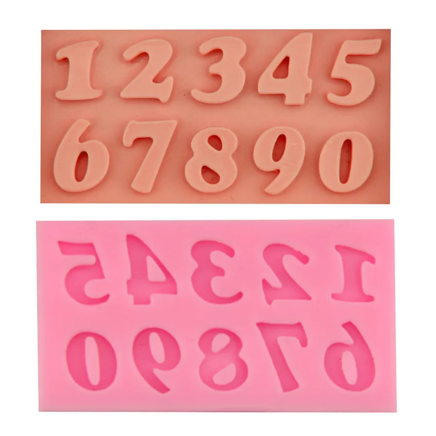

Цифровой помадка силиконовые формы для торта DIY Инструменты для выпечки 0-9 Количество Форма для шоколада Sugarcarft форма для мастики