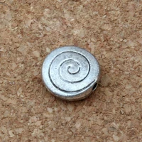 100pcs tibetan silver zinc alloy metal round shape swirl spacer beads 10mm diy jewelry d34
