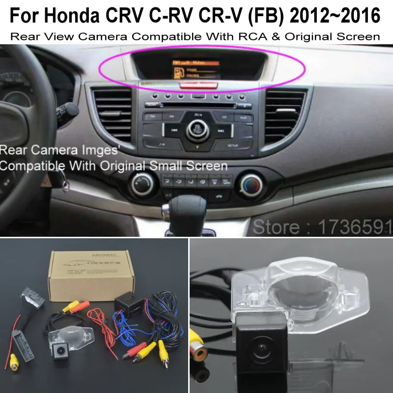 Автомобильная камера заднего вида для Honda CRV C RV (FB) 2012 ~ 2016 RCA и оригинальный экран