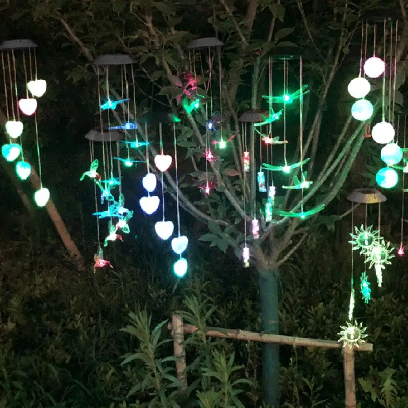 Частицы сферы солнечной энергии ветер Chime светильник светодиодный сад висит