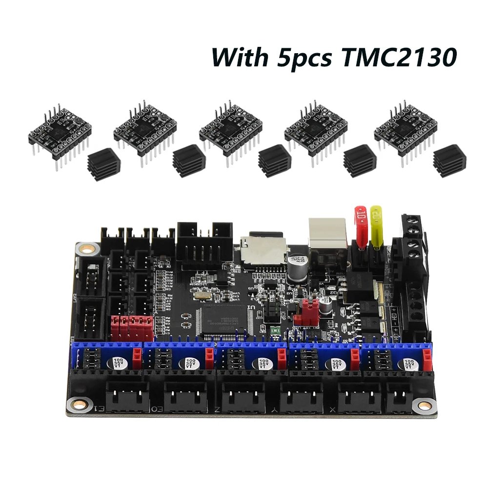 with 5pcs TMC2130 SKR V1.3 плата контроллера 32-битный процессор части 3d принтера материнская плата TMC2208 TMC2130 MKS GEN L Ramps 1,4 SKR PRO для Ender 3 CR10 - Цвет: with 5pcs TMC2130