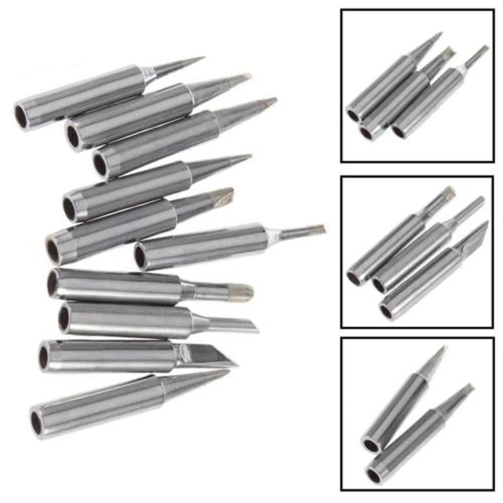

10pcs/Set Copper Soldering Iron Tips 900M-T-B Lead-free For Hakko/Atten/Quick/Aoyue/NEWACALOX Rework Station Welding Tips