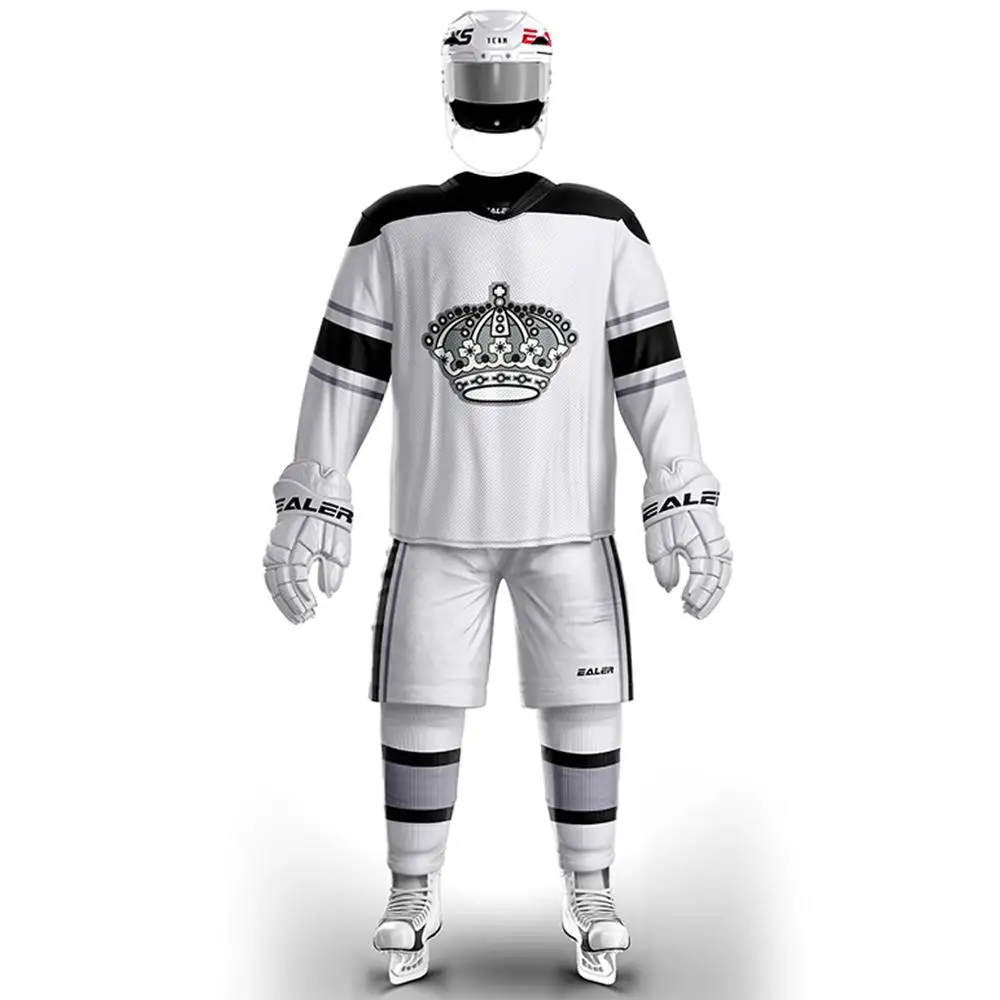 

COLDOUTDOOR Blank Ice Hockey Practice Jerseys For Man,Youth,Kids Black and White kings Team jerseys in stock customized