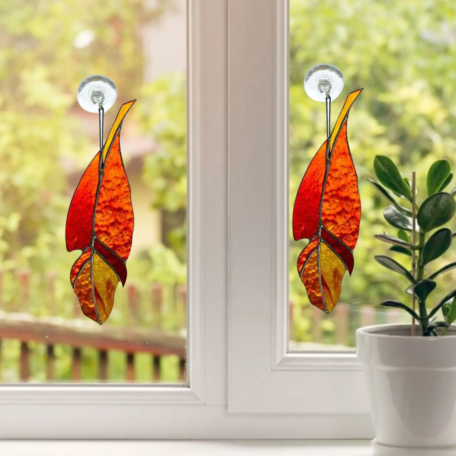 

Mini Stained Feather Glass Window Hangings Acrylic Wall Hanging Feather Decor Room Accessories Scandinavian Decor Mothers Day G