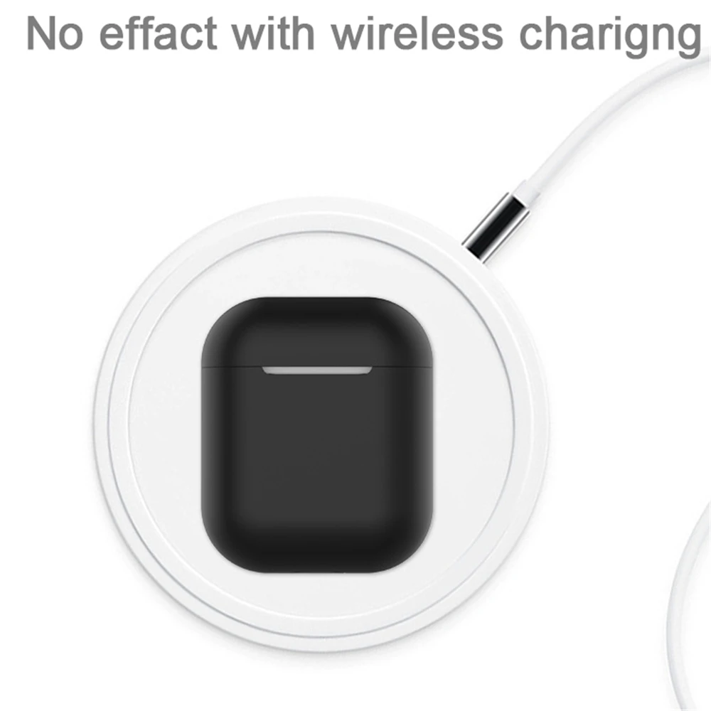 Силиконовый чехол для AirPods 2 Bluetooth наушники беспроводные протектор Apple защитный Air