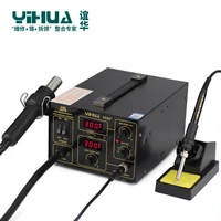 yihua 952d soldering station hot air with 4 nozzles pump type soldering station for phone repair