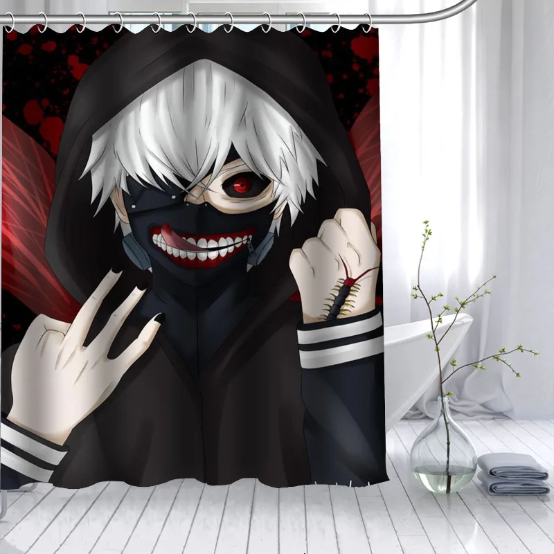 Анимэ Tokyo Ghoul для душа Шторы 3D Водонепроницаемый полиэстер ткань ванной высокой