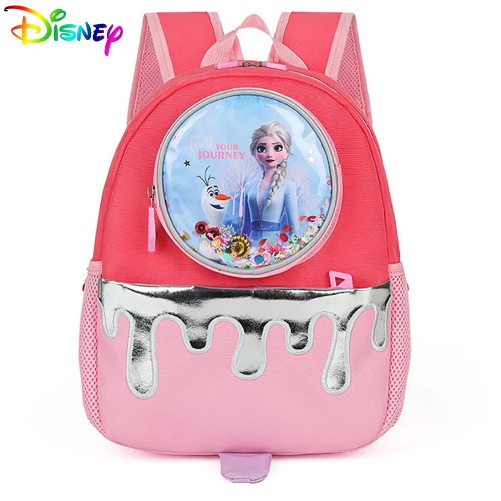 Детский школьный портфель Disney «Холодное сердце» для девочек, милый мультяшный книжный рюкзак принцессы Эльзы для малышей, детский сад