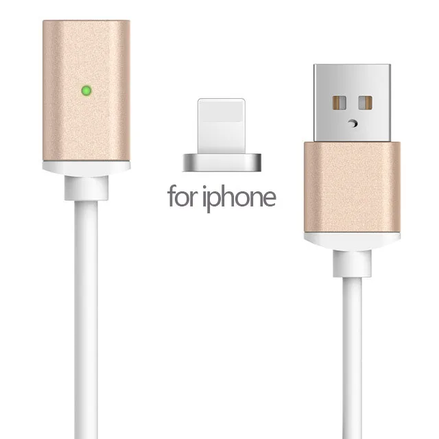 gold ios GARAS USB Type C/IOS/Micro USB 3IN1 магнитный кабельТип-C USB-C быстро Зарядное устройство адаптер Магнит кабель для iphone Кабели для мобильных телефонов - Цвет: gold ios