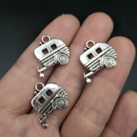 20pcs cute camping trailer travel pendants charms for jewelry making 1720mm